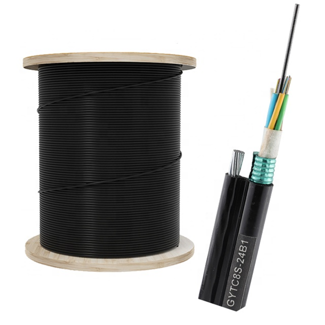GYTC8S Figure 8 Single Mode Fiber Optic Cable Armored Aerial Self ...