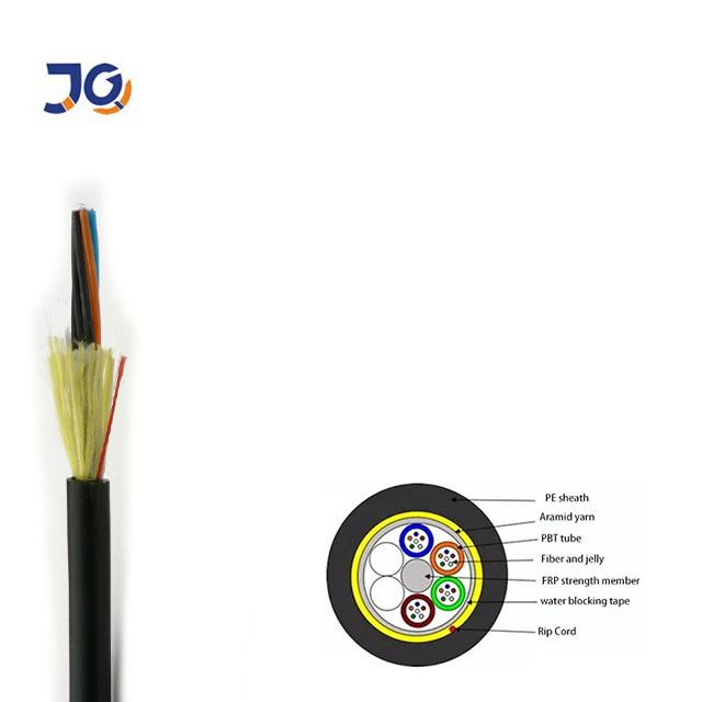 HDPE Sheath ADSS Optical Fiber Cable Single Mode Span 100m G652D 96 OF