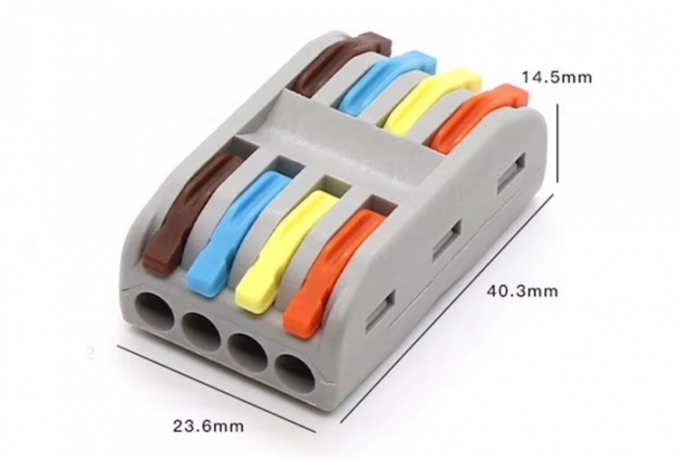 LED Lighting Wire Connector Quick 1-in-2-out Terminal Block 2-in-4-out Wire Splitter 3-in-6-out Terminal Box for Outdoor 2