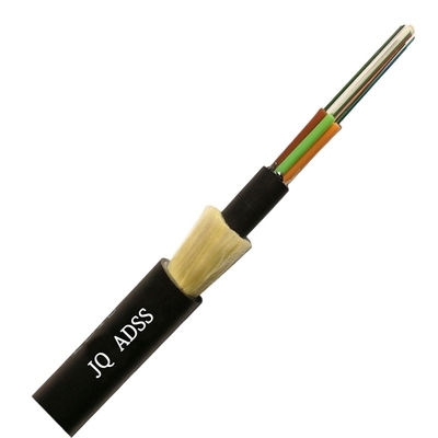 Overhead Outdoor 12/24 Hilos Singlemode G652 ADSS Fiber Optic Cable With Kevlar