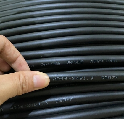 ADSS Fiber Optic Cable 24F 100M Span Aerial Fiber Optic ADSS Cable