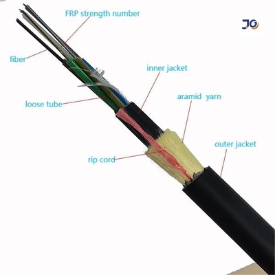 Aramid Yarn No Metal Single Mode G652D ADSS Fiber Optic Cable