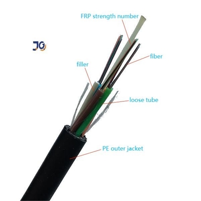 24 48 96 Cores Aerial Duct GYFTY Fiber Optic Cable HDPE Jacket