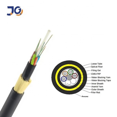 FRP Strength Outdoor Fiber Optic Cable ADSS 24 Cores 120m Span