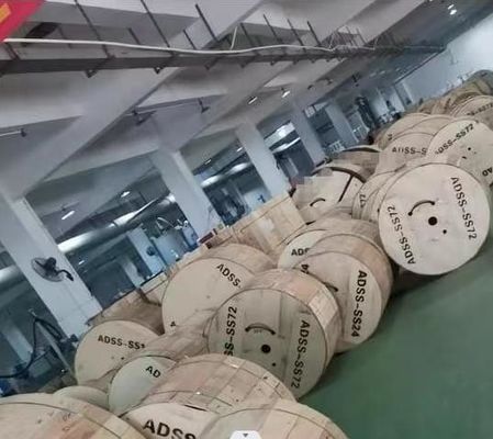 Outdoor aerial overhead G652d fibra optica single mode adss span50 tkf 12 24 48 72 96 144 288 core fiber optic cable