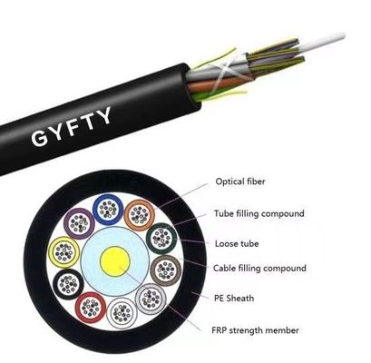 Aerial Or Duct Network Outdoor IP68 GYFTY Big Quantity Cores 8mm 9mm 11mm 14mm 16mm PE Jacket Fiber Optic Cable