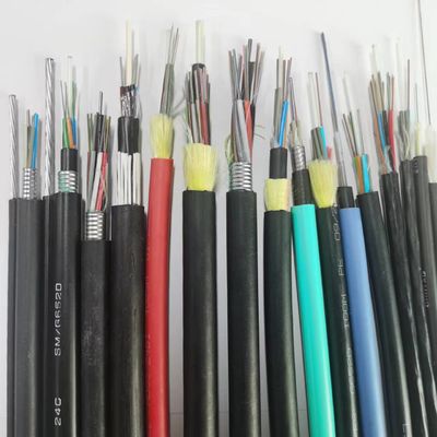 MGXSTV Flame Retardant Armored Fibre Cable LSZH Blue Color G652D 6 12 24 48 Core Mine Fiber Optic Cable