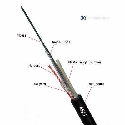 Aerial 12 Core Non-metal Mini ADSS Fiber Cable 6 Hilos Cable