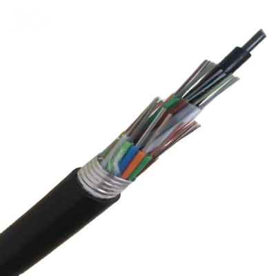 12 24 36 48 72 96 144 Core Aerial Outdoor Overhead Single Mode G652D Armored Fiber Optic Cable GYTS