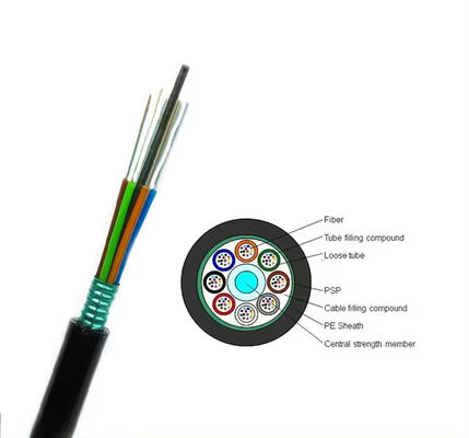 2~144 Cores Communication Cable GYTS G652D Outdoor Fiber Optic Cable Armored With Steel Tape Or FRP