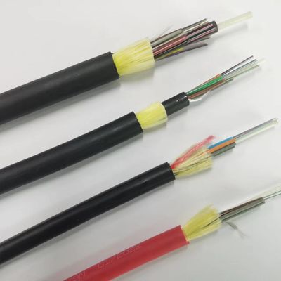 Self support aerial overhead aramid yarn fibra optica cables FRP 6 12 24 48 hilos fiber optik kable 6core adss cable