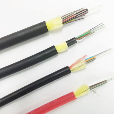 Outdoor aerial overhead G652d fibra optica single mode adss span50 tkf 12 24 48 72 96 144 288 core fiber optic cable