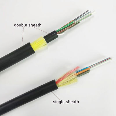 Outdoor aerial overhead G652d fibra optica single mode adss span50 tkf 12 24 48 72 96 144 288 core fiber optic cable