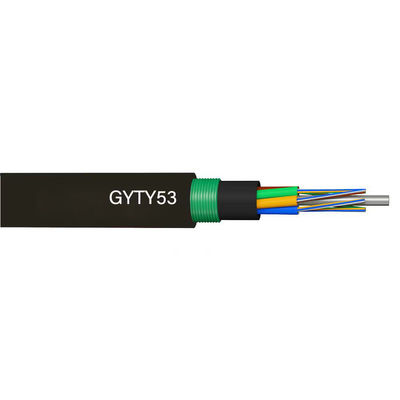 Double sheath armored underground G652D 12 24 36 48 72 96 144 288 Core direct buried GYTY53 Fiber Optic Cable