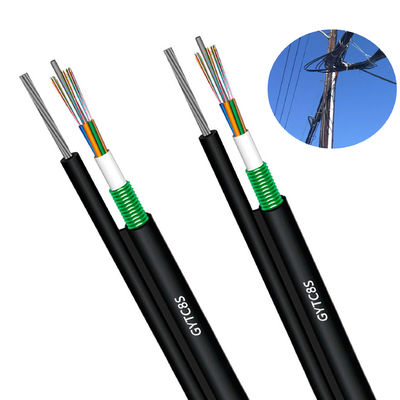 Jiqian overhead outdoor 48 core fig 8 fiber optical cable Self Supporting Armored figure 8 fiber optic cable GYTC8S