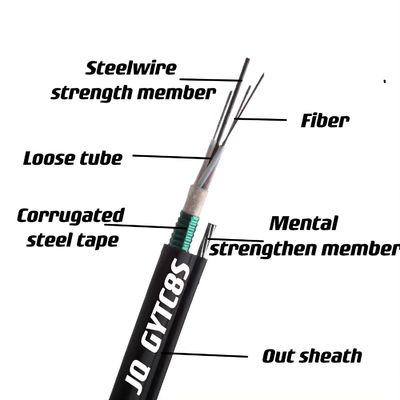 2- 144 core Single Mode Armored Outdoor Optical Cable GYXTC8S/GYTC8S Aerial Self-supporting Figure 8 Structure