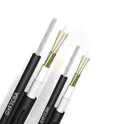 G652D single mode Outdoor Optical Fiber Figure 8 Armored Cable GYFTC8A Stranded Steel Wire Strengthen