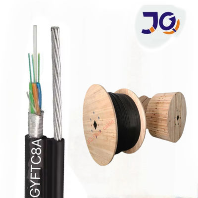 G652D single mode Outdoor Optical Fiber Figure 8 Armored Cable GYFTC8A Stranded Steel Wire Strengthen