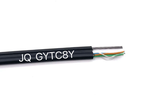 Single Mode Unarmored Outdoor Fiber Optical Cable GYTC8Y Overhead Aerial Figure 8 Fiber Optical Cable