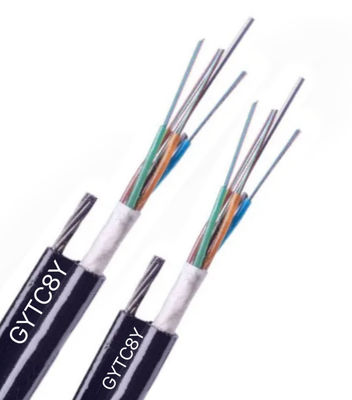 Single Mode Unarmored Outdoor Fiber Optical Cable GYTC8Y Overhead Aerial Figure 8 Fiber Optical Cable