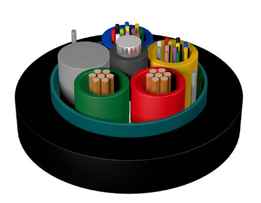 Photoelectric Hybrid fiber optic cable GDTS armoured with corrugated steel tape