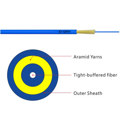 2 4 6 12 core Indoor optical fiber cable GJFJH LSZH outer sheath tight buffered fiber