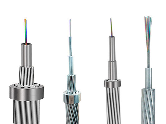 OPGW Fiber Optic Cable Ground Wires Power 4 48 Core Single Mode Aerial Overhead