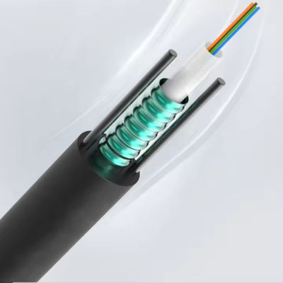 8 Core GYXTW G657A G652D SM Outdoor Aerial Fiber Optic Cable With Two Wire 1km Price