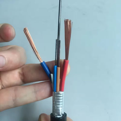 72 Core Fiber Cable With Power Wire Photoelectric Composite Fibre Optic Cable Gdts Hybrid Fiber Optic Cable