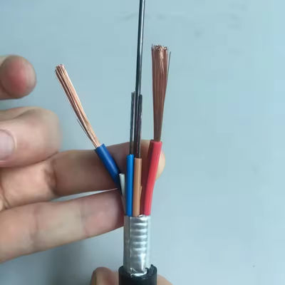 48 60 72 96core Armored Fiber Optical Cable With2*1.5mm-Power Wire GDTA GDTS Photoelectric Hybrid Fiber Optic Cable