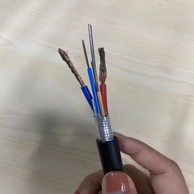 48 60 72 96core Armored Fiber Optical Cable With2*1.5mm-Power Wire GDTA GDTS Photoelectric Hybrid Fiber Optic Cable