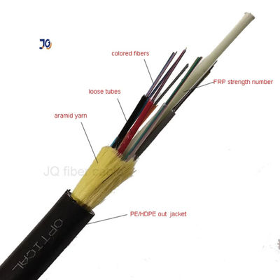 OEM Aerial ADSS Single Jacket 96 Core Singlemode Fiber Optic Cable 1km Price For Different Voltage Power Lines