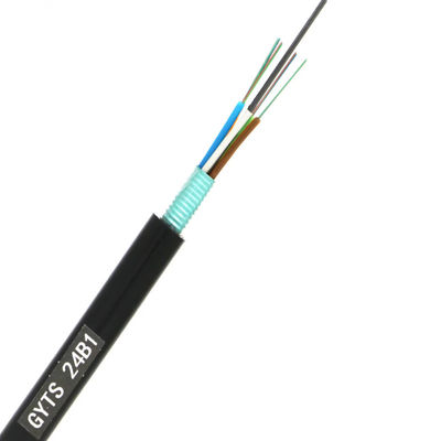 24 Core Outdoor Loose Tube Stranded Direct Buried GYTS Communication Cable Armoured Optical Fiber Cable