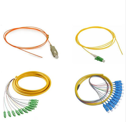 Quality  FTTH OEM 62 5 125um Fiber Optic Pigtail SC APC Connector for Telecom Networks factory