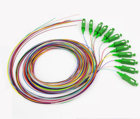 12 Core Pigtails SC/UPC SC/APC Single-Mode 12 Color Fiber Optical Pigtail