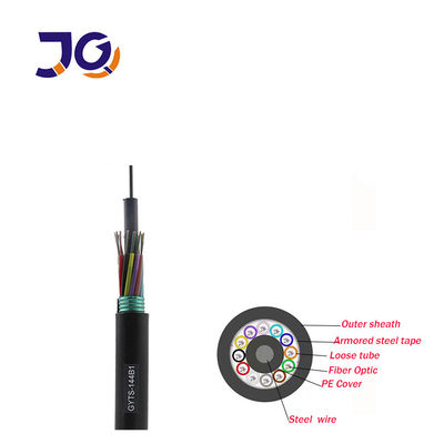 SM MM Armoured G652D 24 48 96Core Fiber Optic Cable GYTS