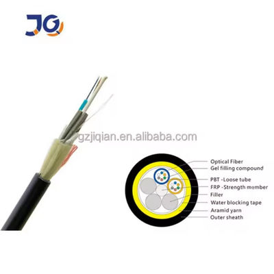 China Cable Supplier ADSS Single Jacket 48 Core Single Or Multi Mode FRP 1.5mm 100m Span Length Fiber Optic Cable
