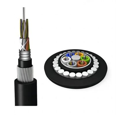 Underground Fiber Optic Cable GYTA33 24 32 36 48 72 96 144 Cores G652D SM Submersible  Underwater Cable For Direct Buried Laying