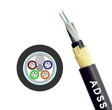 Quality  ADSS Fiber Optic Cable Single Mode G652D Double Jacket Outdoor Aerial Self Supporting factory
