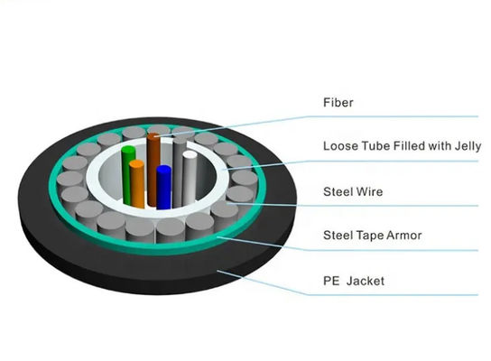 6 8 12 24 Core Fiber Optic Cable Anti-rodent Optical Cable (GYXTS)