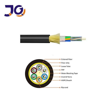 ADSS Fiber Optic Cable 12-144 Core Aerial Black PE Sheath