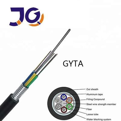 GYTA Armored Optical Fiber Cable 2 144 Cores Stranded Loose Tube Direct Burial Duct
