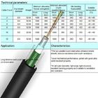 2 To 24 Core GYXTW Aerial Fiber Optic Cable PE Jacket With Steel Wire