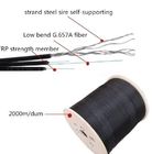 Self Supporting G652D Outdoor FTTH Fiber Optic Drop Cable