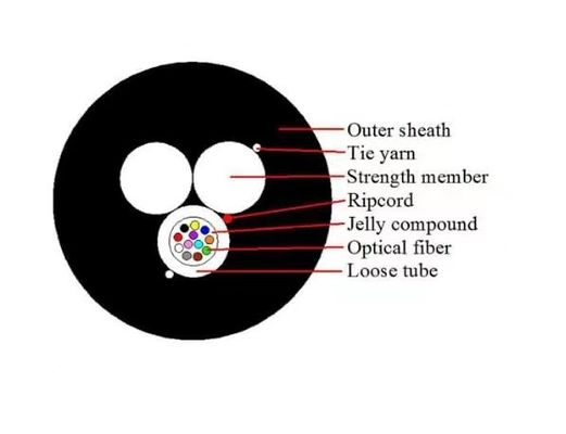 Outdoor Aerial Fiber Optic Cable Span 80m 100m 200m 4 Core 6 8 12 Hilos Fibra Optica G652 Cabo ASU