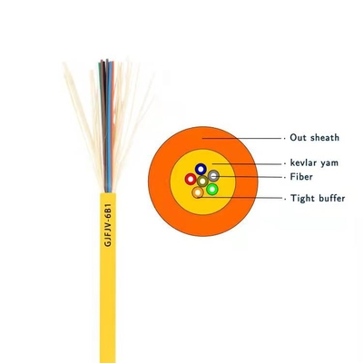 Multi Fiber Single mode GJFJV Tight-Buffered Indoor Fiber Optic Distribution Cable