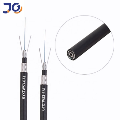 Customized Outdoor Fiber Optic Cable SM G652D Steel Wire Strength Member Armored GYXTW53