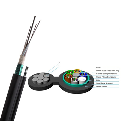 YOFC Black PE Jacket Outdoor Fiber Optic Cable 4 6 8 12 Cores GYXTW