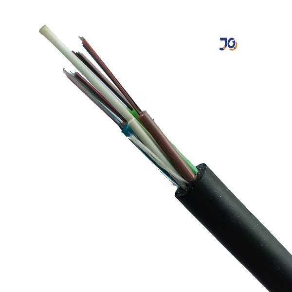 Outdoor Single Model Aerial GYFTY G625d 24 48 Core Fiber Optical Cable With FRP Strength