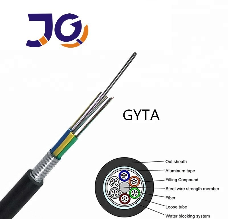 4 6 8 12 24 36 48 Core Aerial Duct Armored GYTA Fiber Optic Cable Outdoor